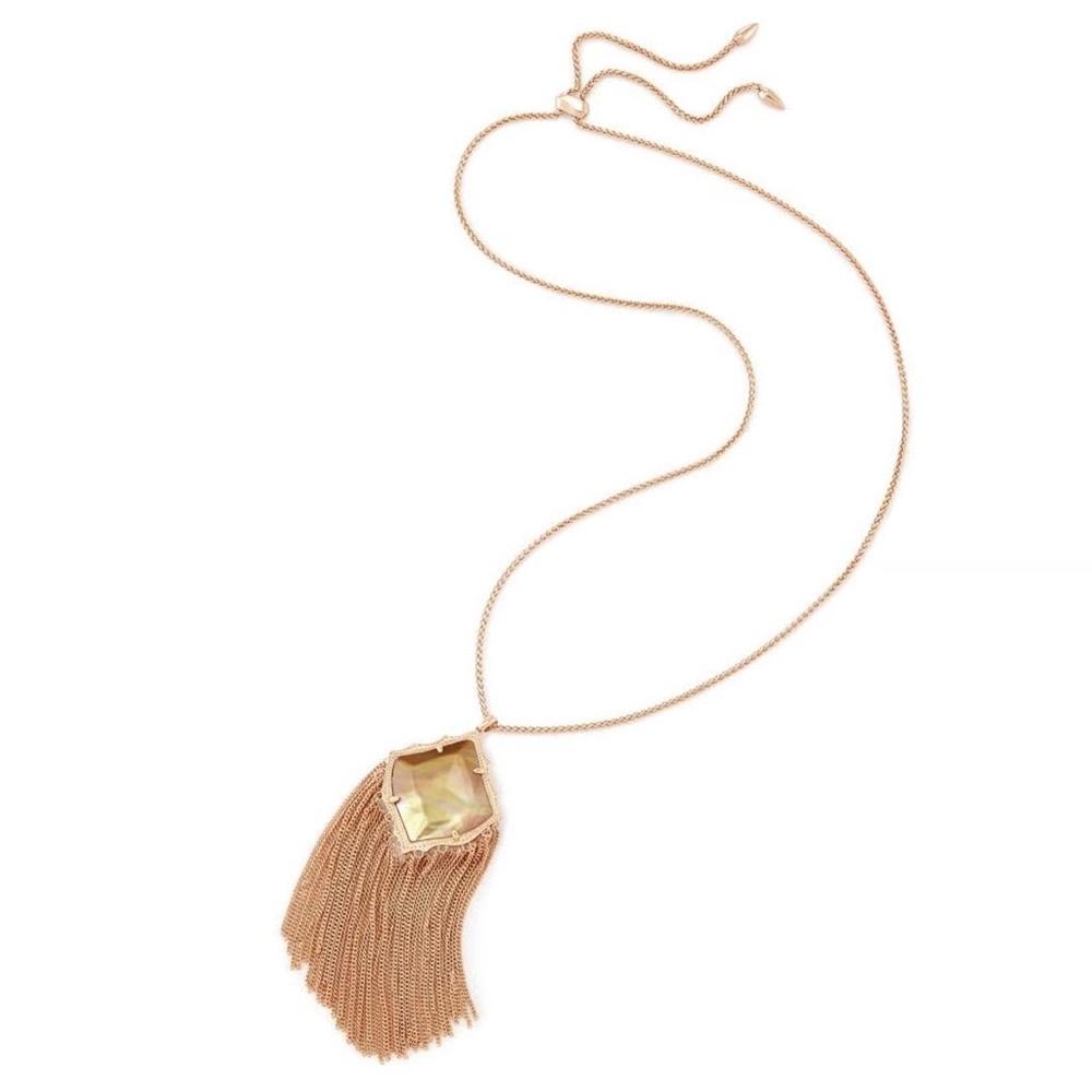 Kendra Scott Rose Gold Kingston Pendant Long Necklace - Picture 3 of 7